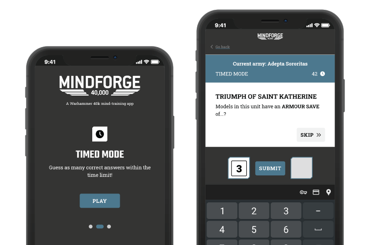 Mindforge 40k – A Warhammer 40k memory training app