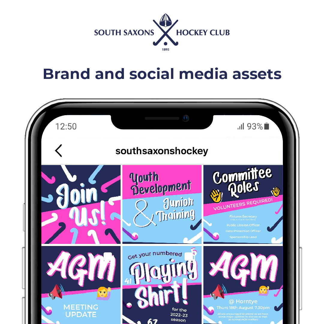 South Saxon Hockey Club – Brand update & social media assets
