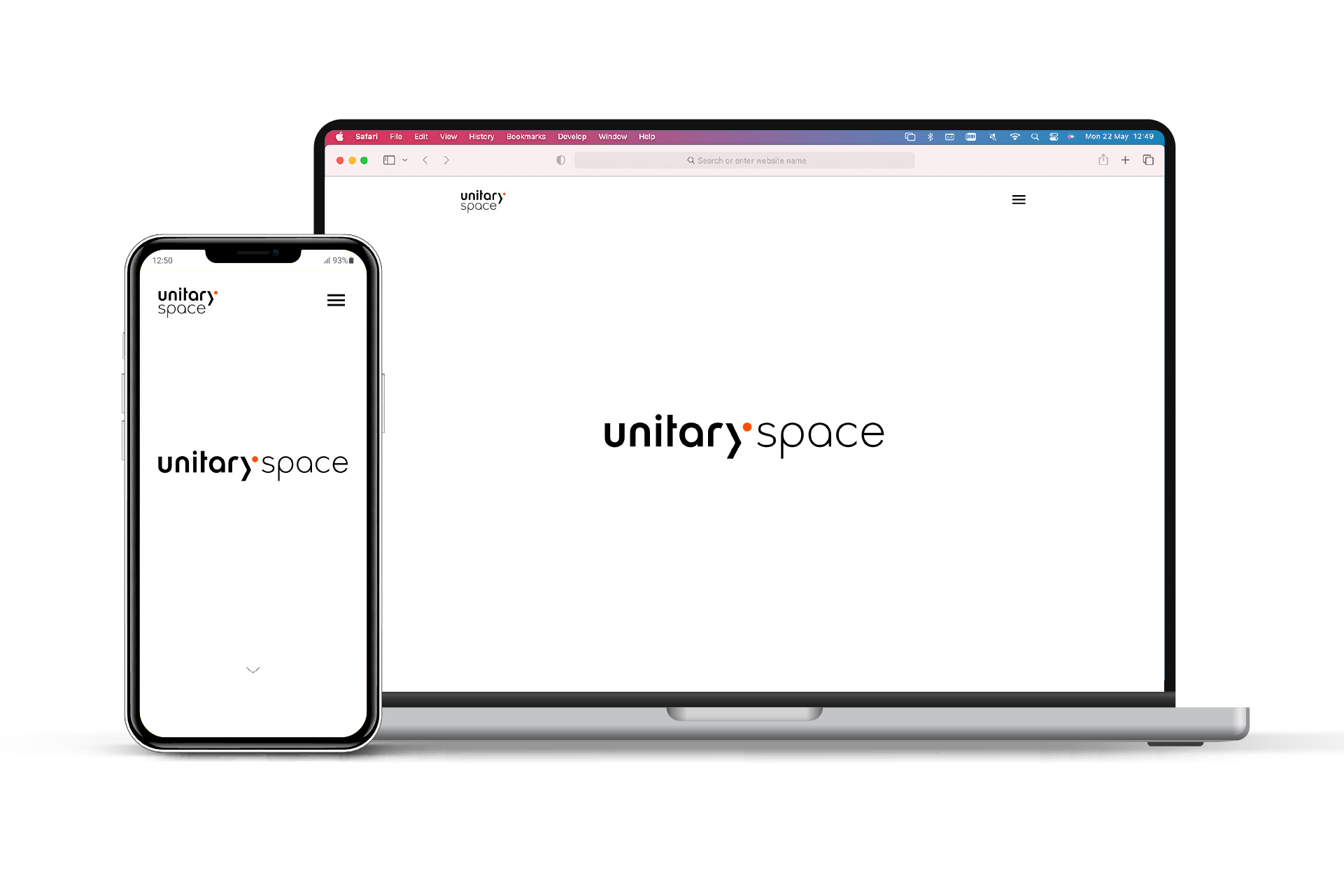 Unitary Space on desktop and mobile